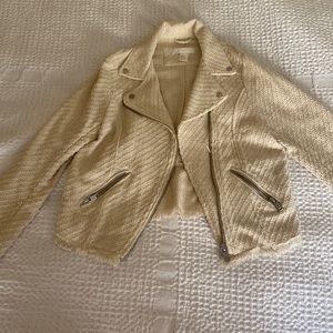 beige/cream moto jacket/blazer